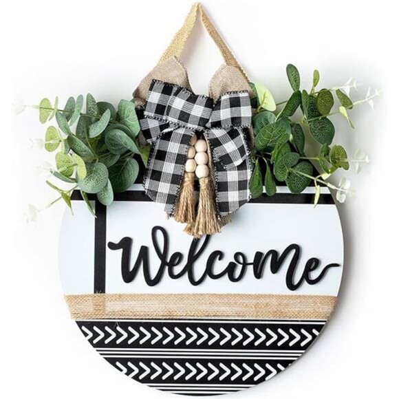Welcome Sign for Front Door Decor - Hanging Welcome Signs for All Season Boho - Picture 7 of 7